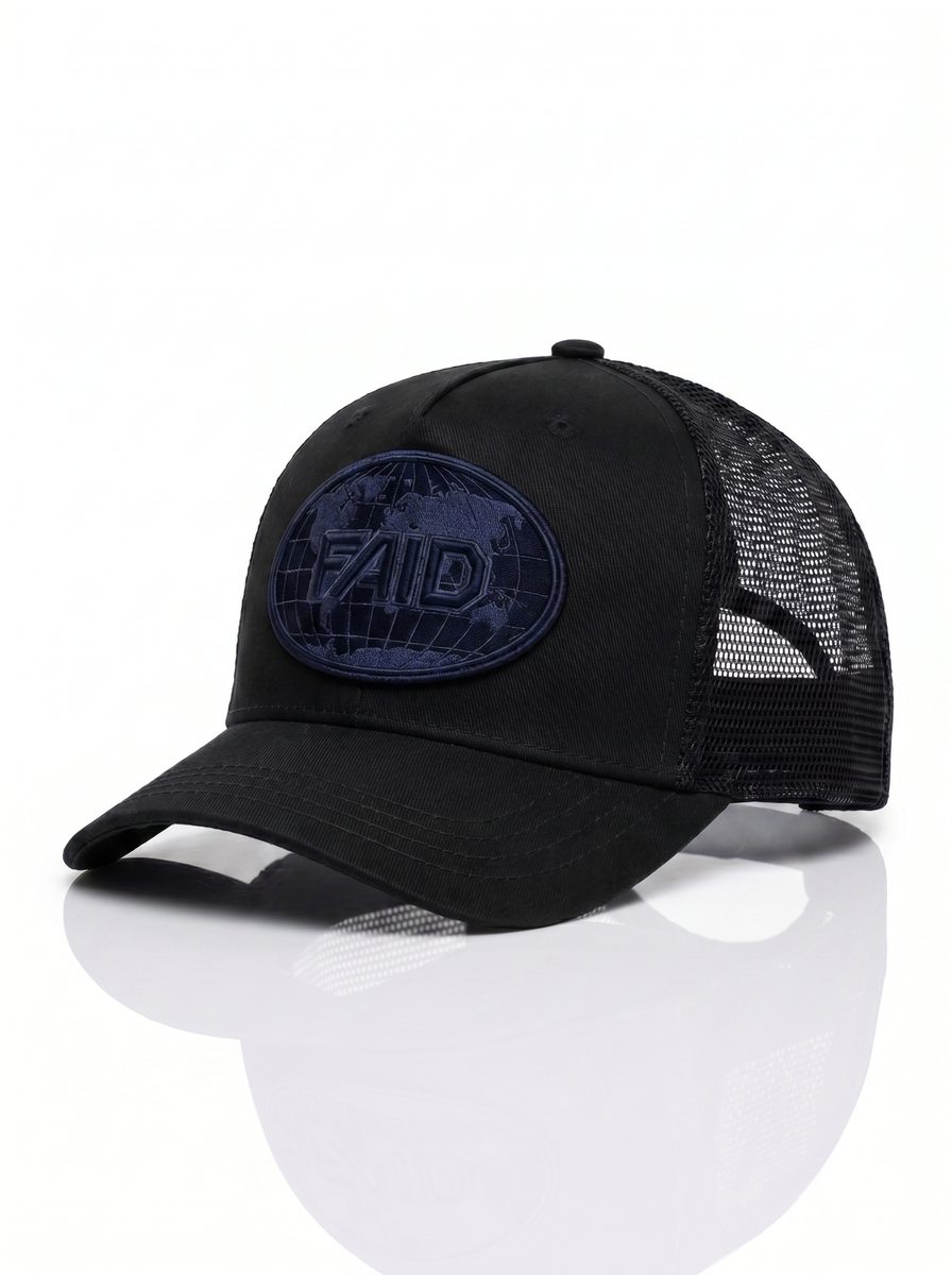 FAID cap, black with navy logo