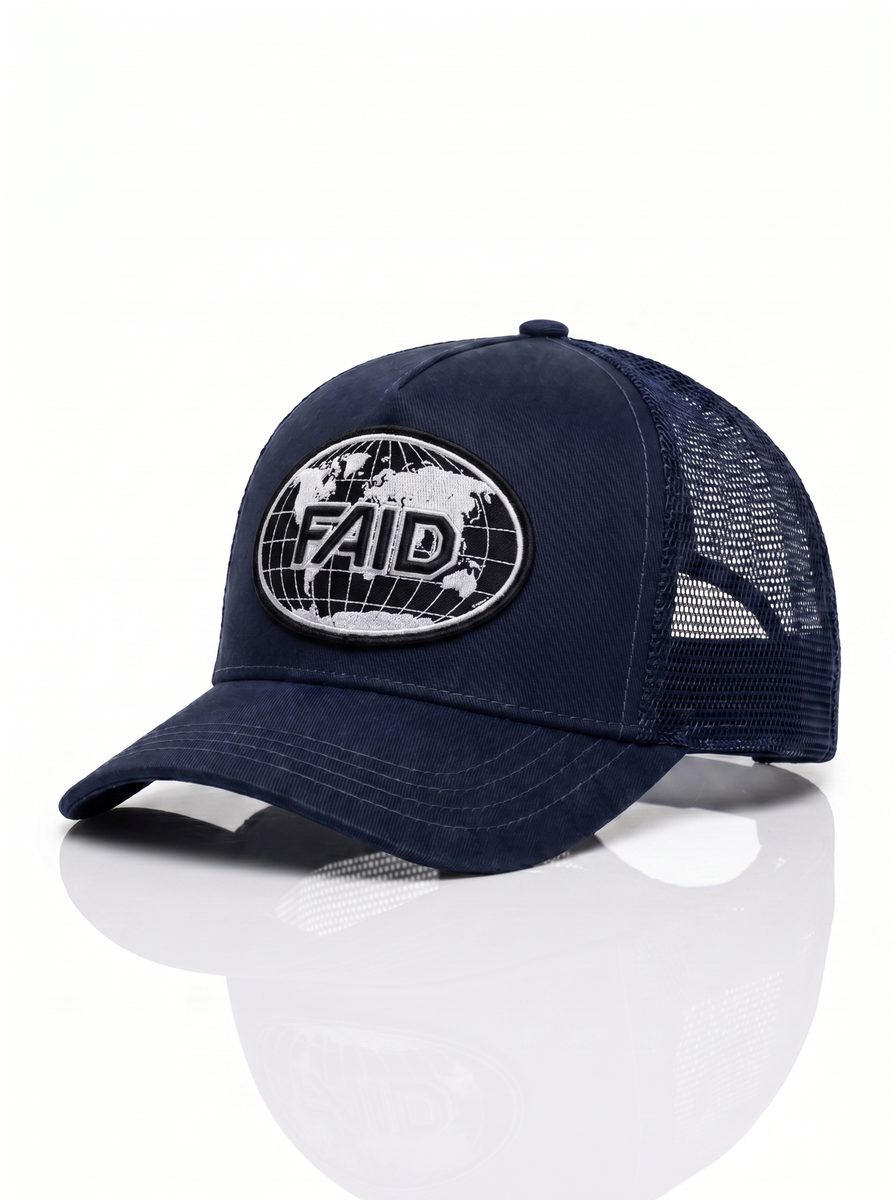 FAID cap, navy with white and black logo